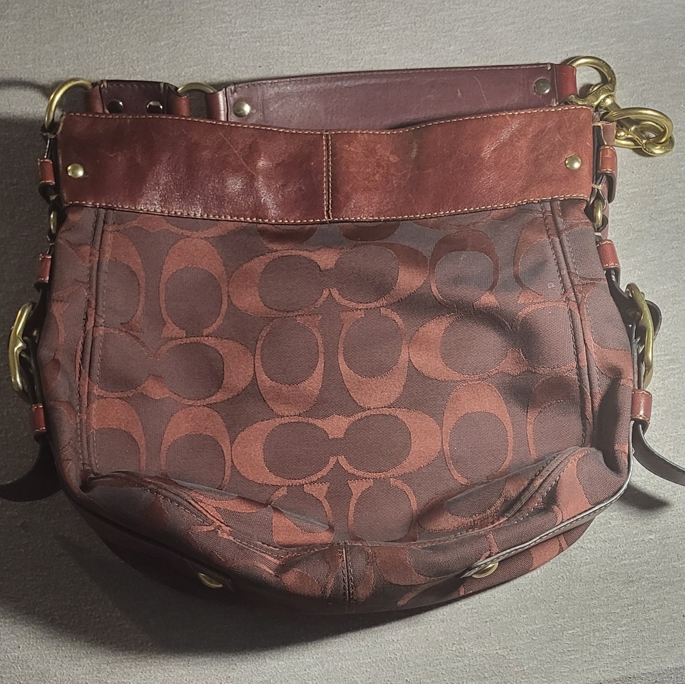 Coach Brown Signature Shoulder Bag